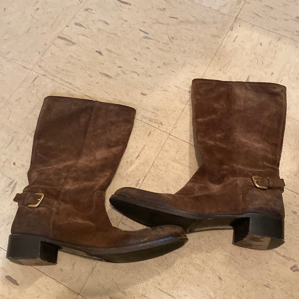 Prada brown suede sz 7 boots